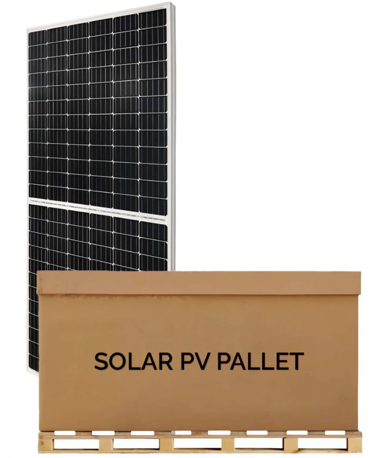 Pallet de paneles solares bifaciales de 600 W N-Type TOPCon